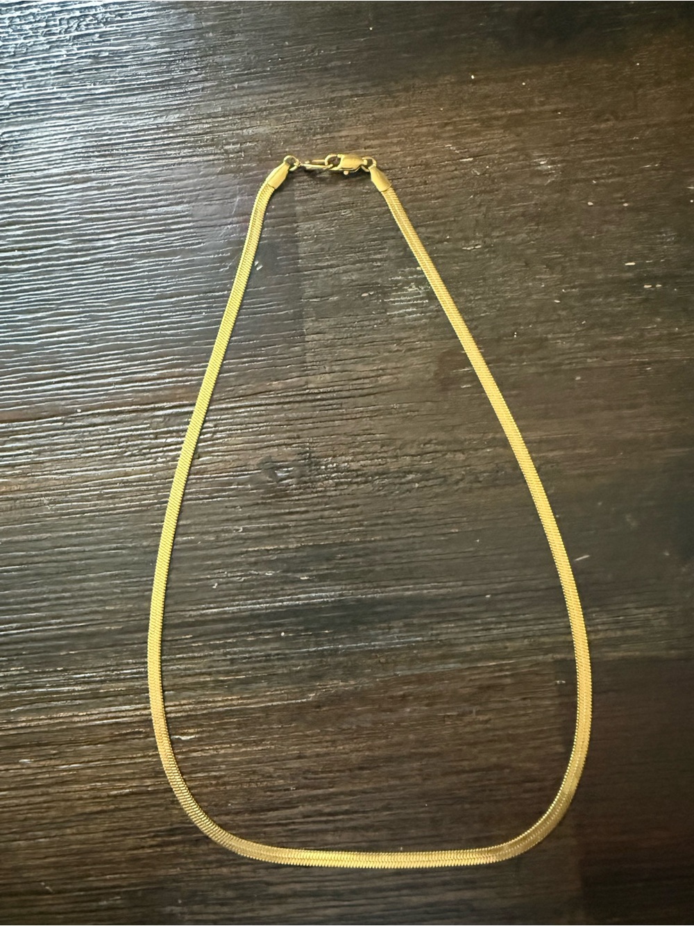 Ana Luisa Gold Herringbone Necklace - Polished Gold